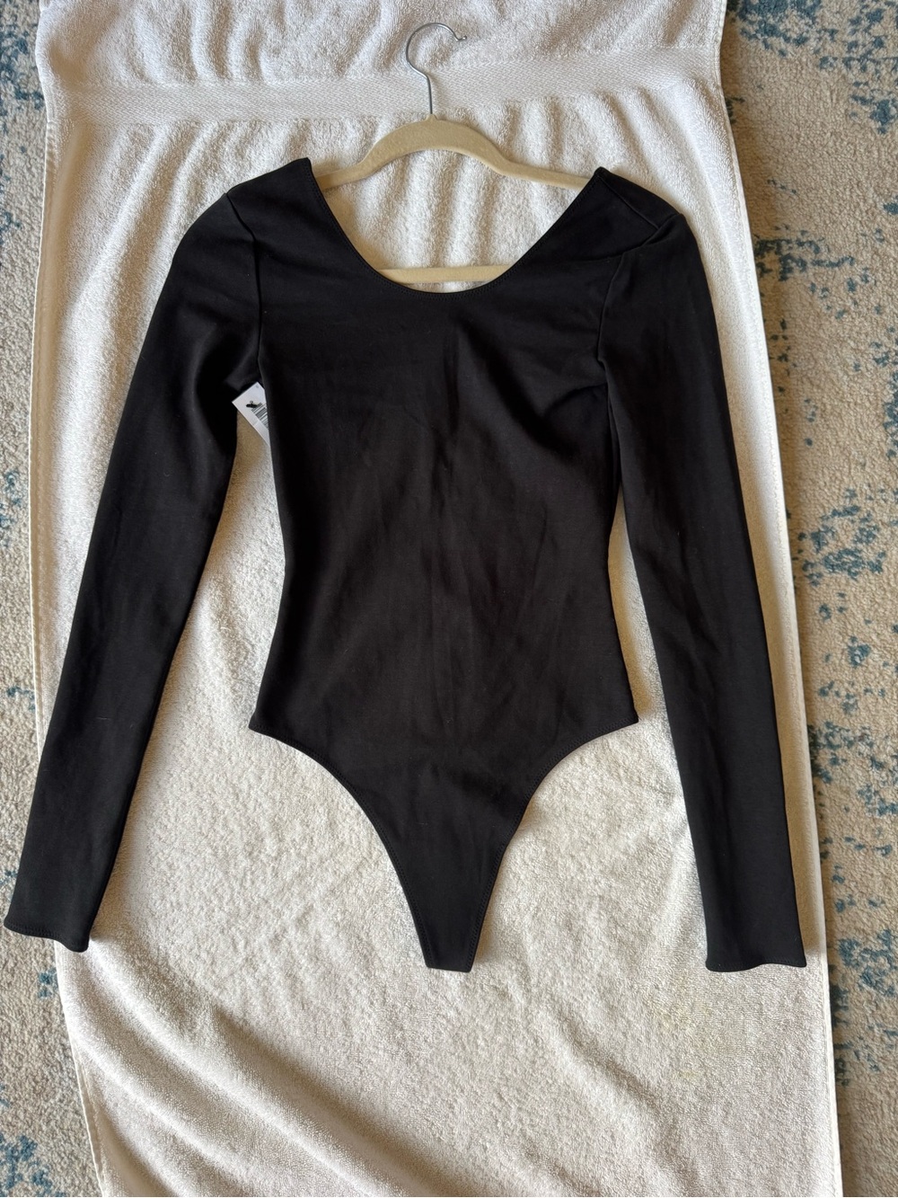 Wilfred Black Long-Sleeve Scoop-Back Nozomi Bodysuit M NWT